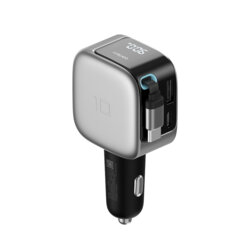 Incarcator auto cu cablu retractabil, 100W Cuktech, CC903P