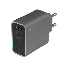 Incarcator GaN 2x Type-C, USB, 65W, Cuktech AD653C EU, gri