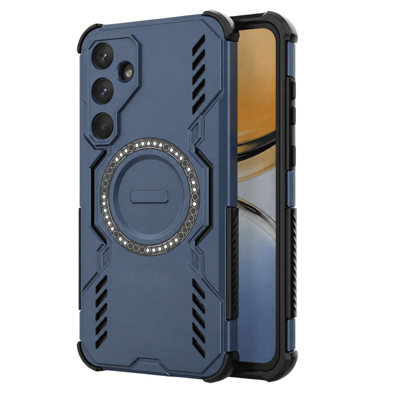 Husa Samsung Galaxy A55 5G Techsuit ArmorMag Case, albastru