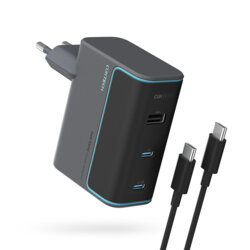 Incarcator GaN 100W cu cablu USB-C Cuktech AD1003EU, gri