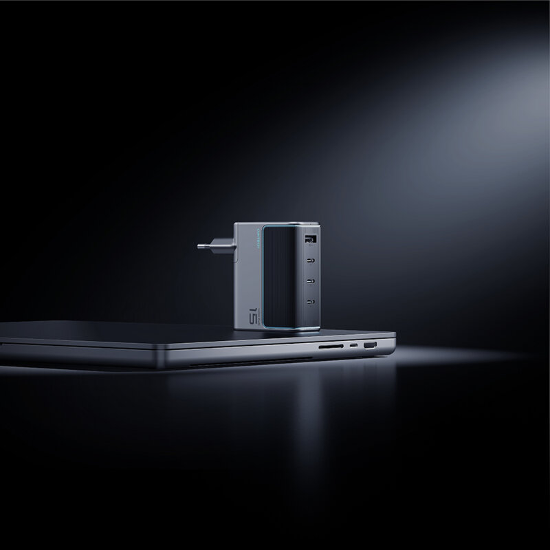 Incarcator priza rapid 140W cu cablu USB-C Cuktech AD1404UEU, gri