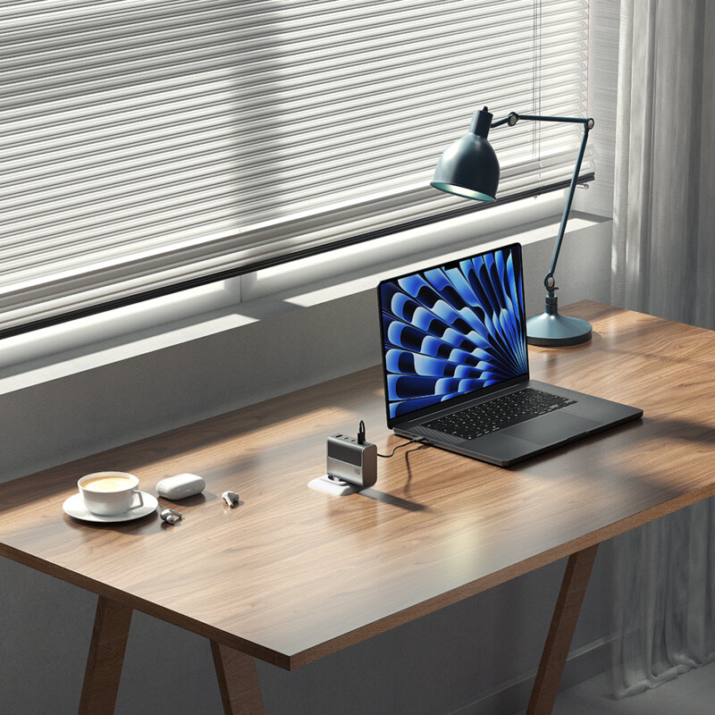 Incarcator priza rapid 140W cu cablu USB-C Cuktech AD1404UEU, gri
