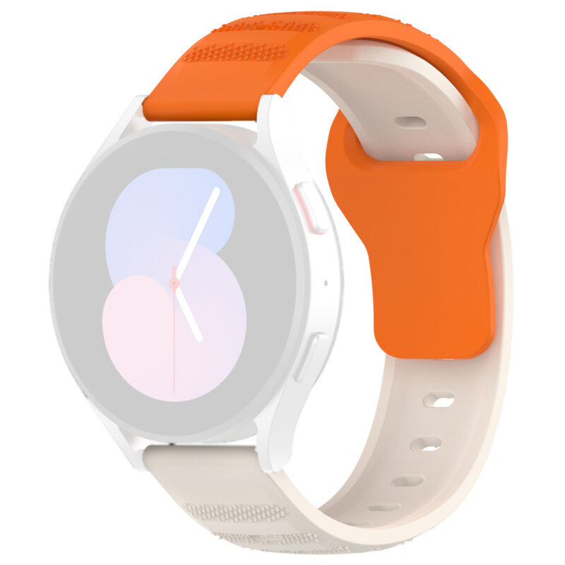 Curea Amazfit Active 3 Premium Techsuit, bej / portocaliu, W050
