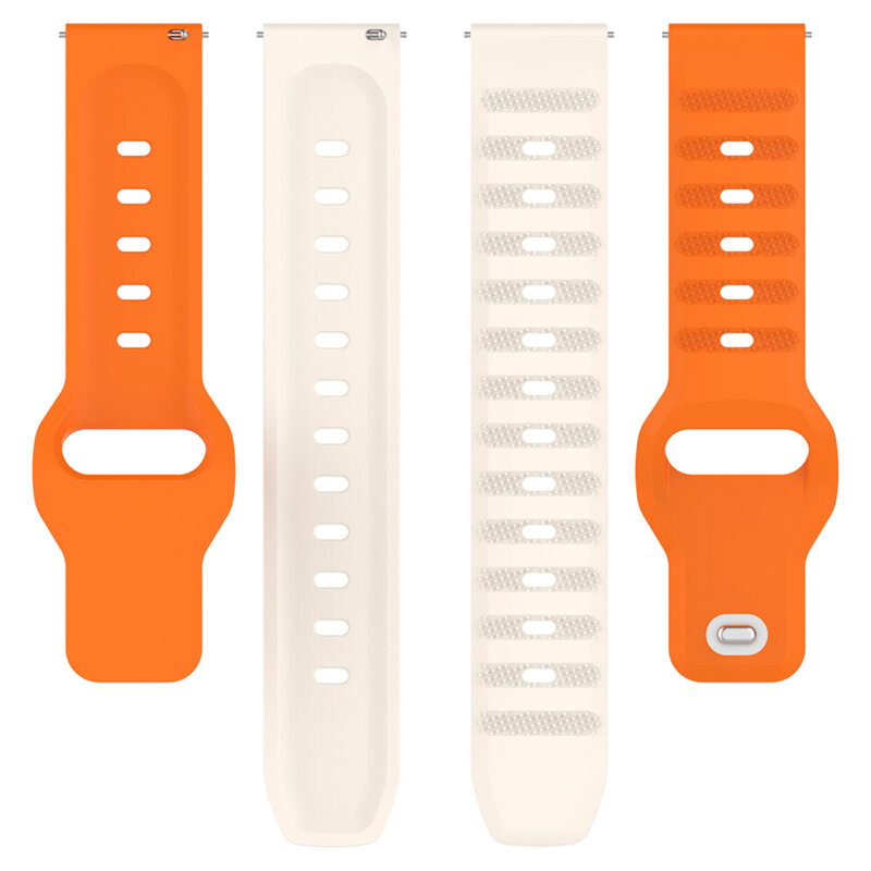 Curea Amazfit Active 3 Premium Techsuit, bej / portocaliu, W050