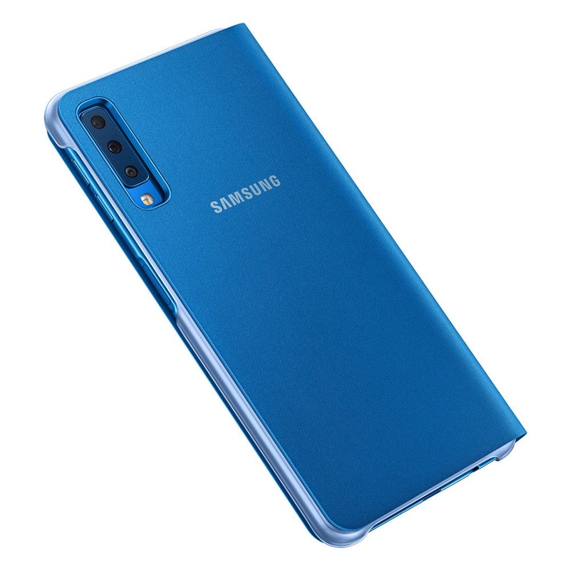 Husa Originala Samsung Galaxy A7 2018 Flip Wallet Blue