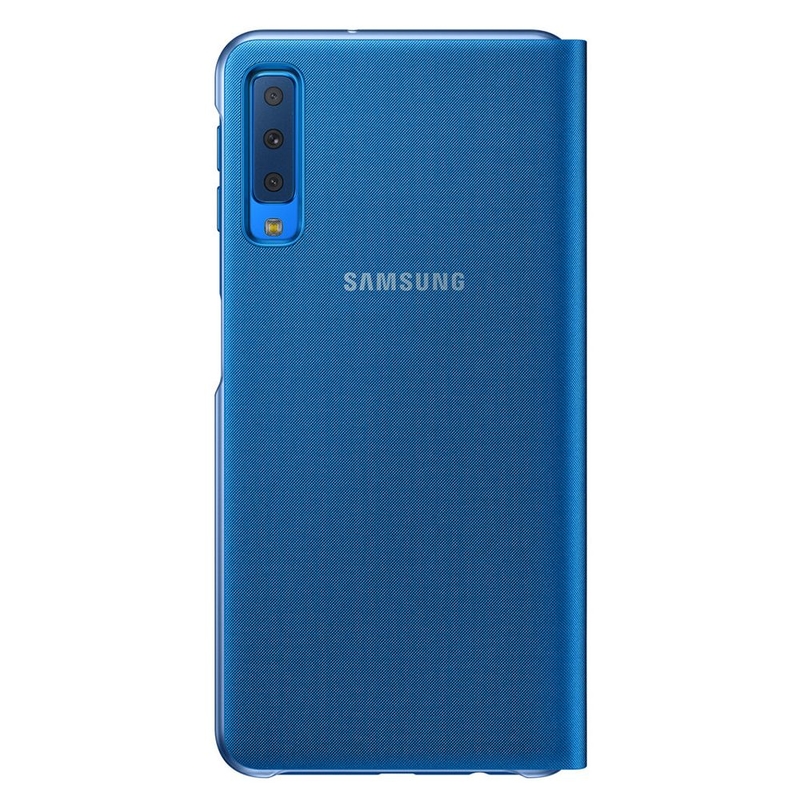 Husa Originala Samsung Galaxy A7 2018 Flip Wallet Blue