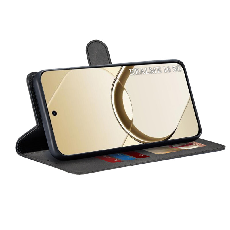 Husa 360 Realme 16 5G Techsuit Diary Book, negru