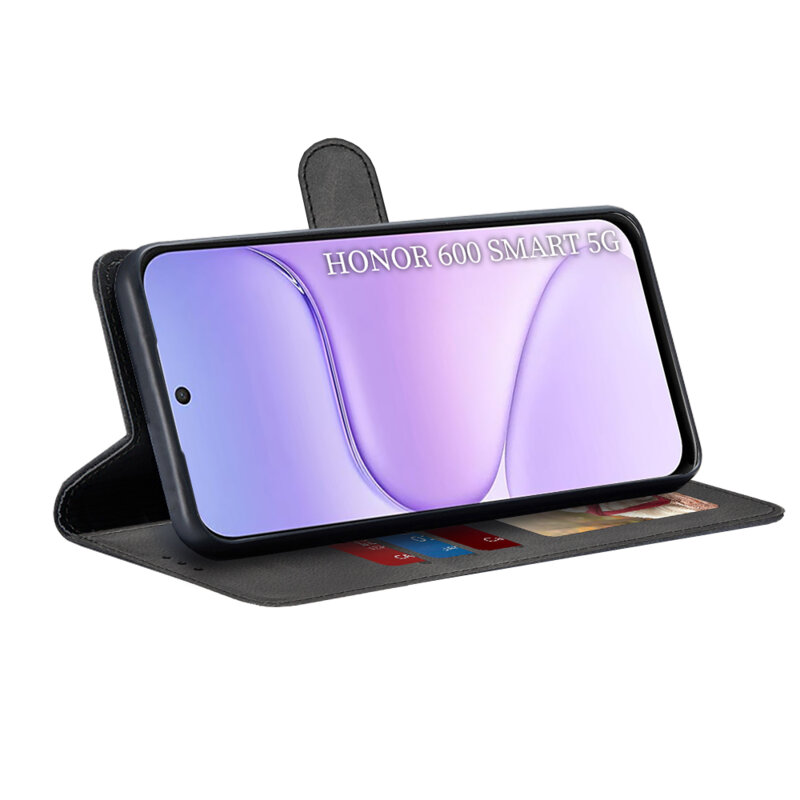 Husa 360 Honor 600 Smart Techsuit Diary Book, negru