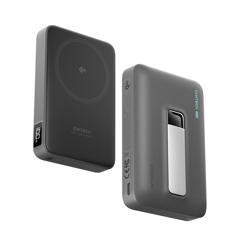 Baterie externa magnetica Qi2 10000mAh, Cuktech WPB100, gri