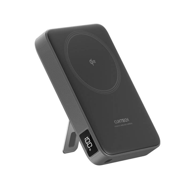 Baterie externa magnetica Qi2 10000mAh, Cuktech WPB100, gri