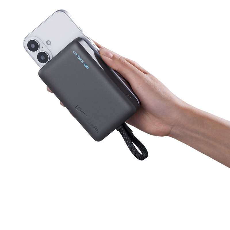 Power bank telefon cu cablu tip C, 10000mAh, Cuktech WPB100L