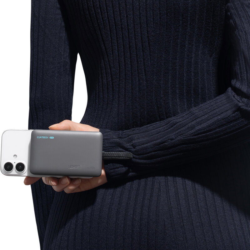 Power bank telefon cu cablu tip C, 10000mAh, Cuktech WPB100L