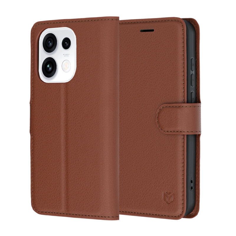 Husa Oppo Reno16 Pro Techsuit Leather Folio, maro