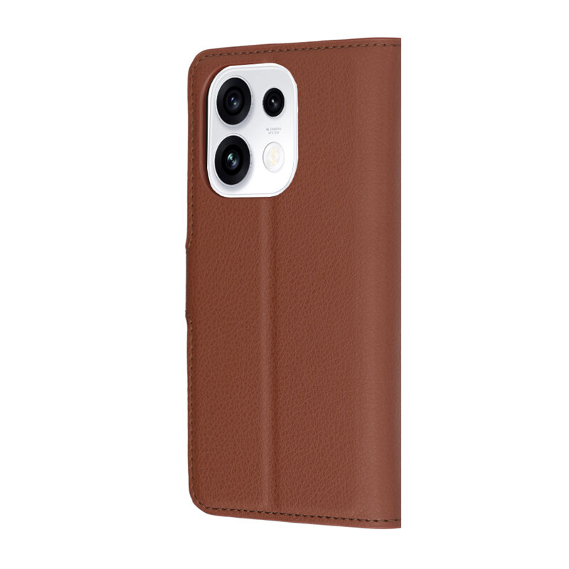 Husa Oppo Reno16 Pro Techsuit Leather Folio, maro