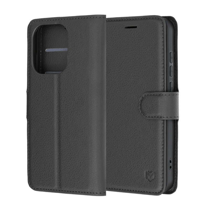 Husa Oppo Reno16 Pro Techsuit Leather Folio, negru