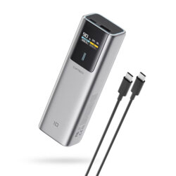 Baterie externa cu ecran TFT 15000mAh, 120W Cuktech PB150P, gri