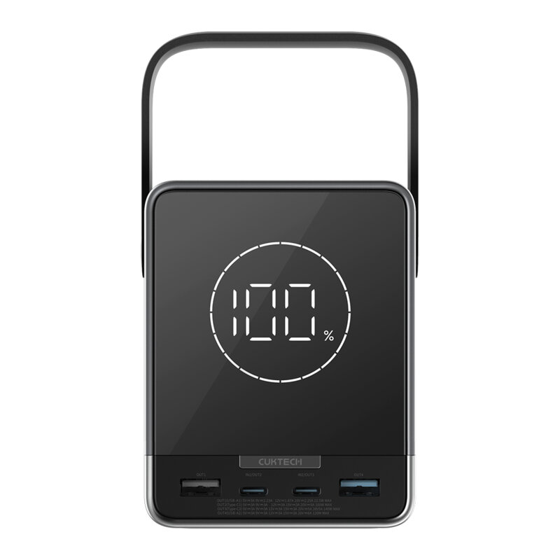 Baterie externa 40000mAh, modul wireless, afisaj, 300W Cuktech P01