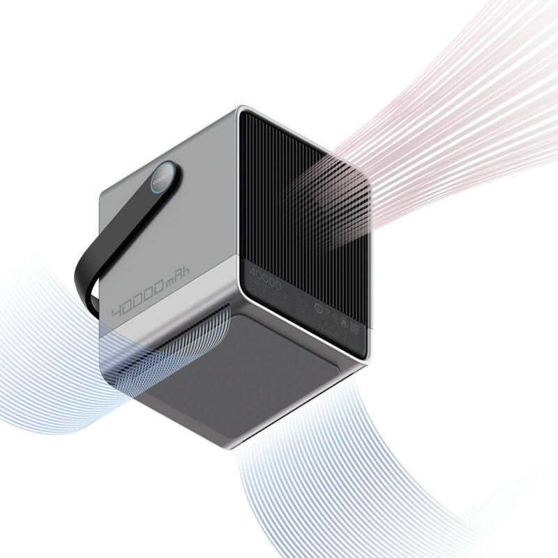 Baterie externa 40000mAh, modul wireless, afisaj, 300W Cuktech P01