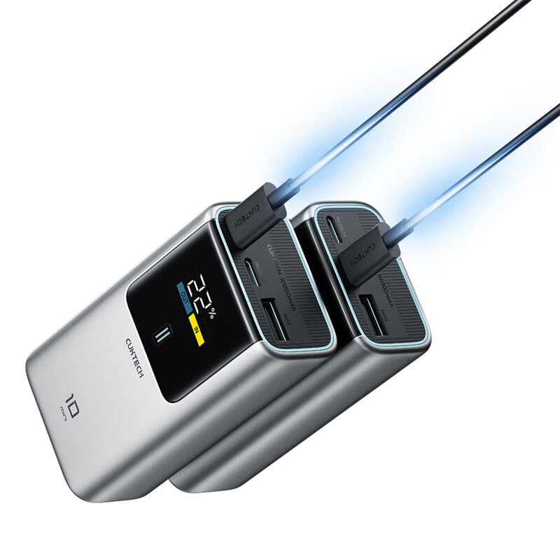 Baterie externa Fast Charge 10000mAh cu USB-C + USB Cuktech PB1055