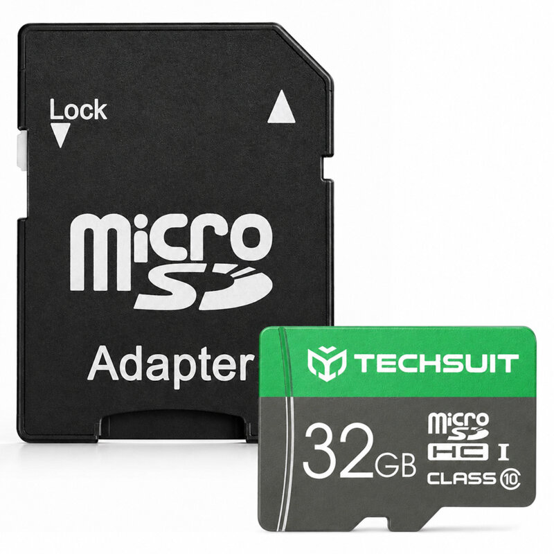 Card memorie 32GB MicroSDHC + adaptor Techsuit THCM11, verde