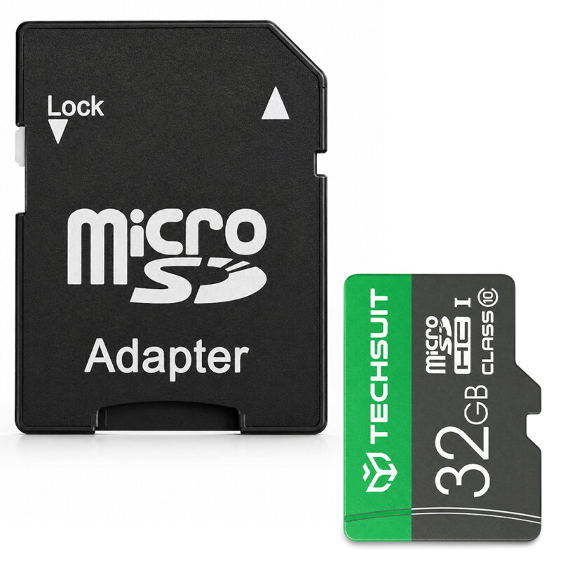 Card memorie 32GB MicroSDHC + adaptor Techsuit THCM11, verde