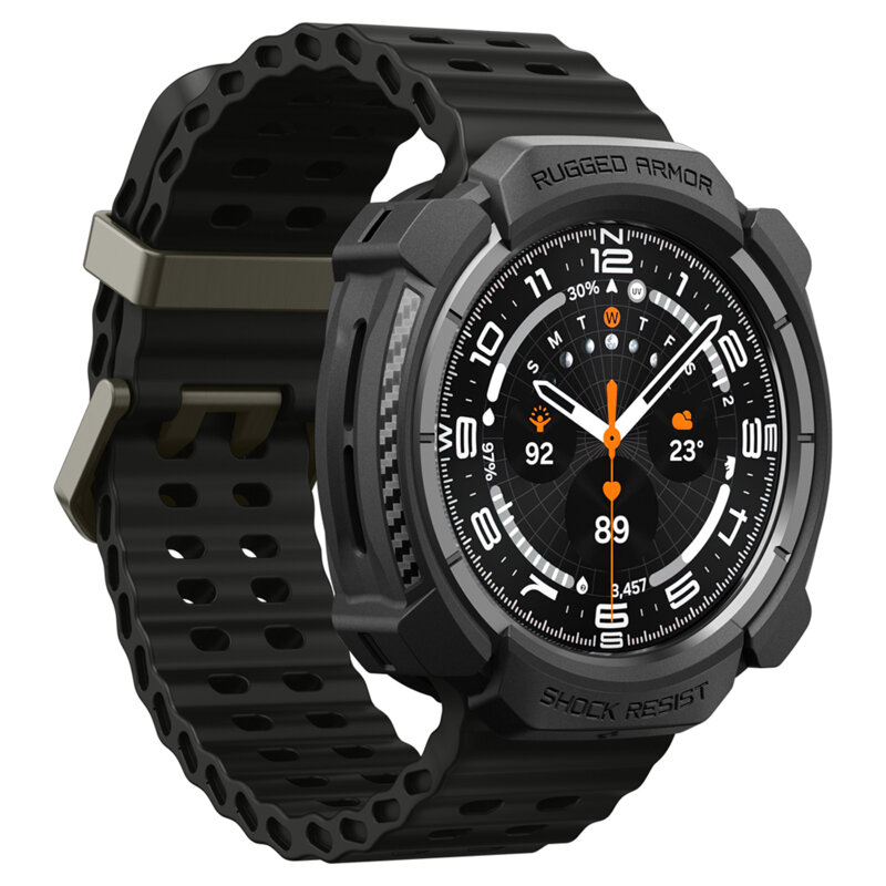 Husa Samsung Galaxy Watch Ultra 2 Spigen Rugged Armor, negru