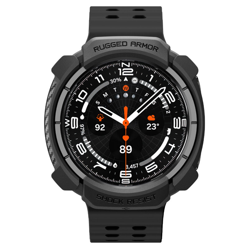 Husa Samsung Galaxy Watch Ultra 2 Spigen Rugged Armor, negru