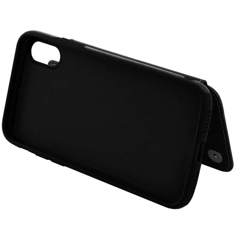 Bumper iPhone XS Mobster Wallet - Negru