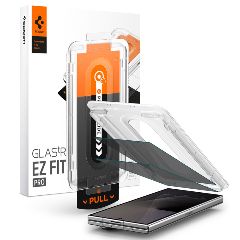 [Pachet 2x] Folie Samsung Galaxy Z Fold7 Spigen Glas.tR EZ Fit Pro, privacy
