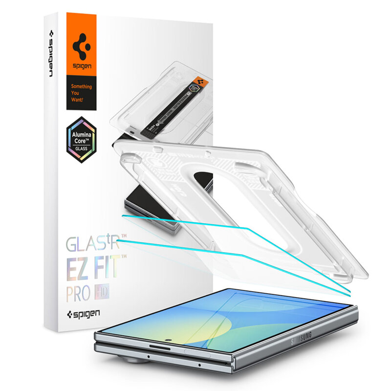 [Pachet 2x] Folie Samsung Galaxy Z Fold8 Spigen Glas.tR EZ Fit Pro HD, transparenta