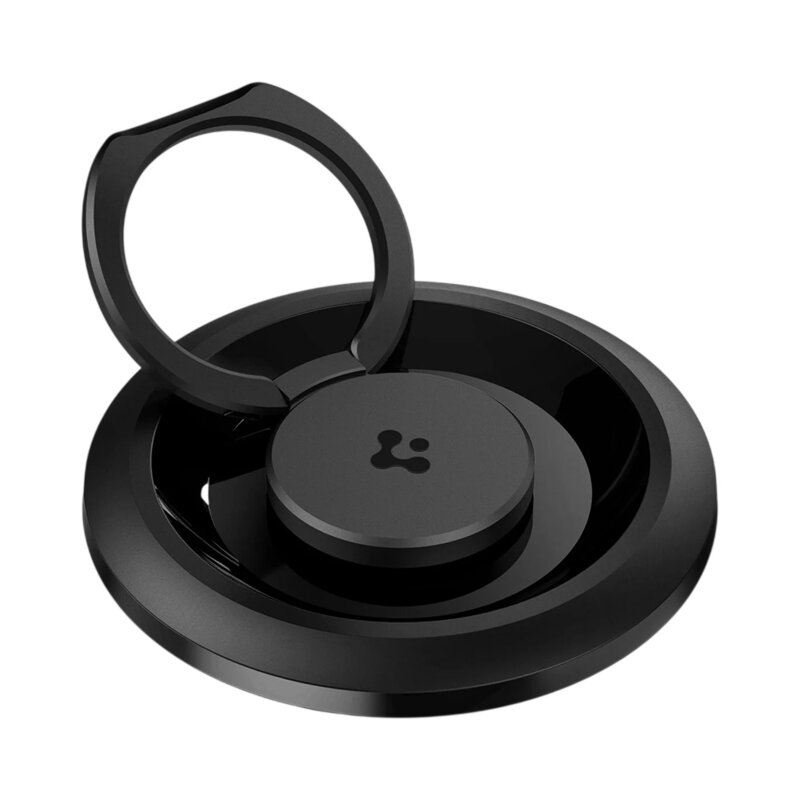Inel magnetic, suport telefon MagSafe Spigen O-Mag OM100, negru