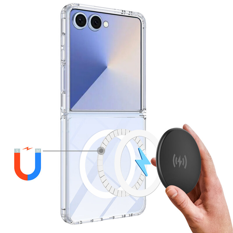Husa Samsung Galaxy Z Flip8 Techsuit MagSafe Pro, transparenta