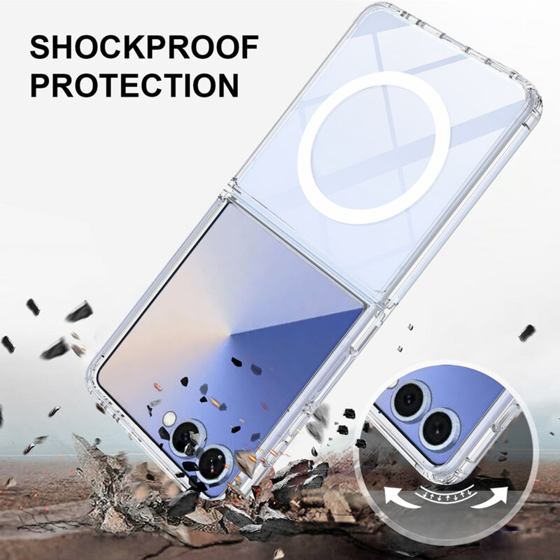 Husa Samsung Galaxy Z Flip8 Techsuit MagSafe Pro, transparenta