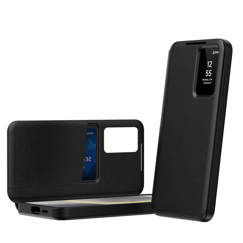 Husa tip carte Samsung Galaxy S26 FE SmartView Series, negru