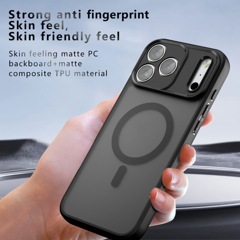 Husa iPhone 17 Pro Techsuit PureFrost MagSafe, negru frost