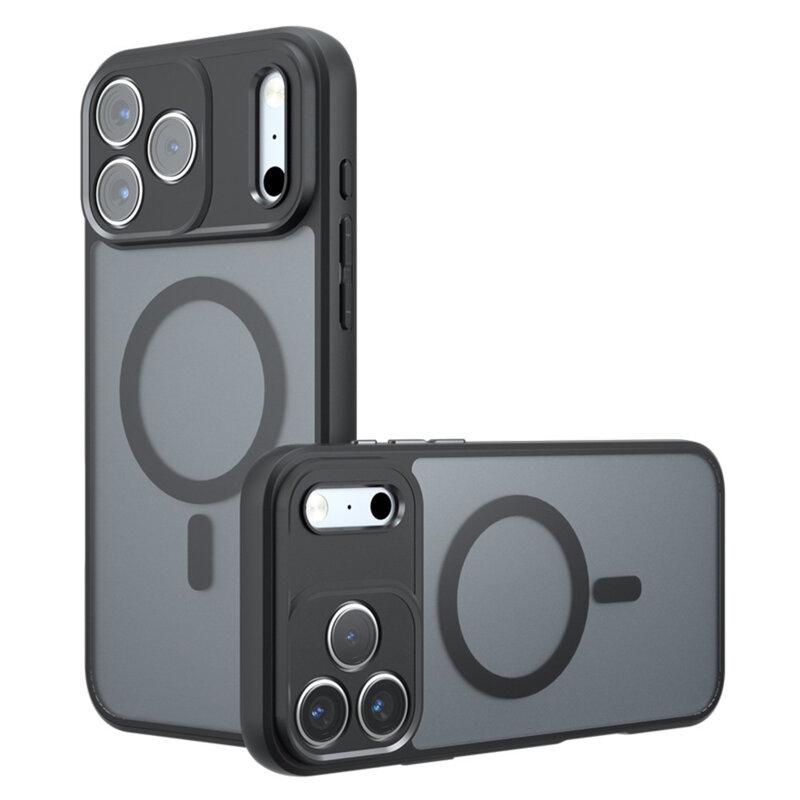 Husa iPhone 17 Pro Max Techsuit PureFrost MagSafe, negru frost