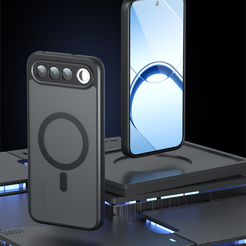 Husa Realme 16 5G Techsuit PureFrost MagSafe, negru frost