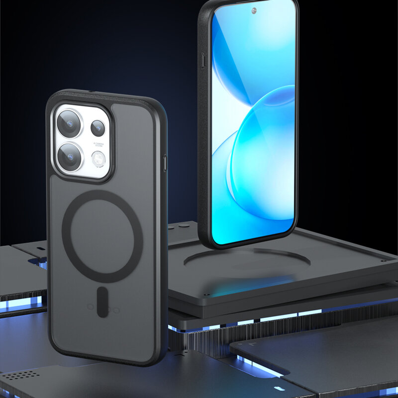 Husa Oppo Reno16 Techsuit PureFrost MagSafe, negru frost