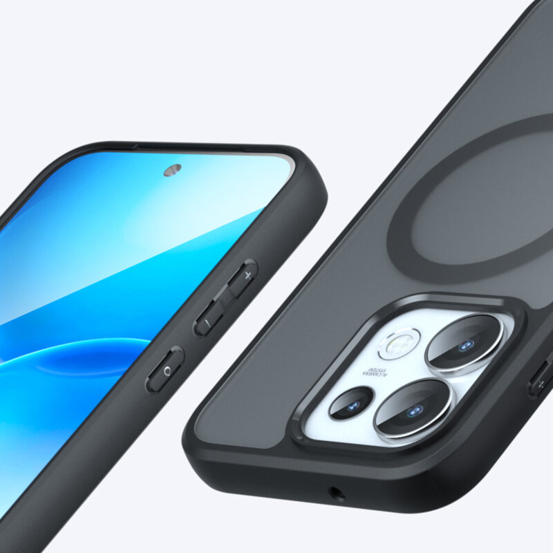 Husa Oppo Reno16 Techsuit PureFrost MagSafe, negru frost