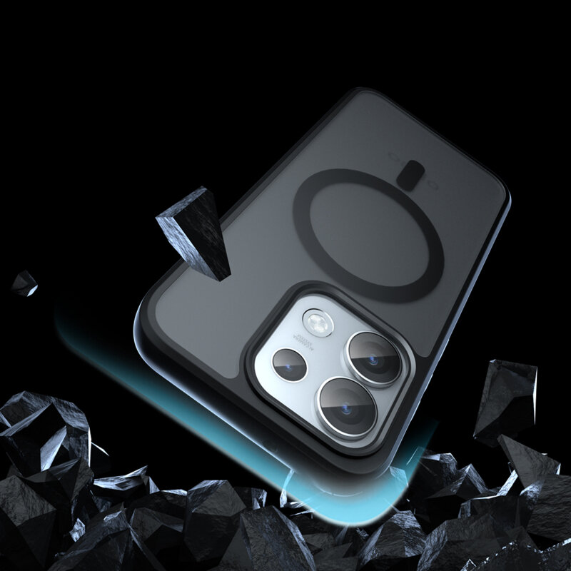 Husa Oppo Reno16 Techsuit PureFrost MagSafe, negru frost
