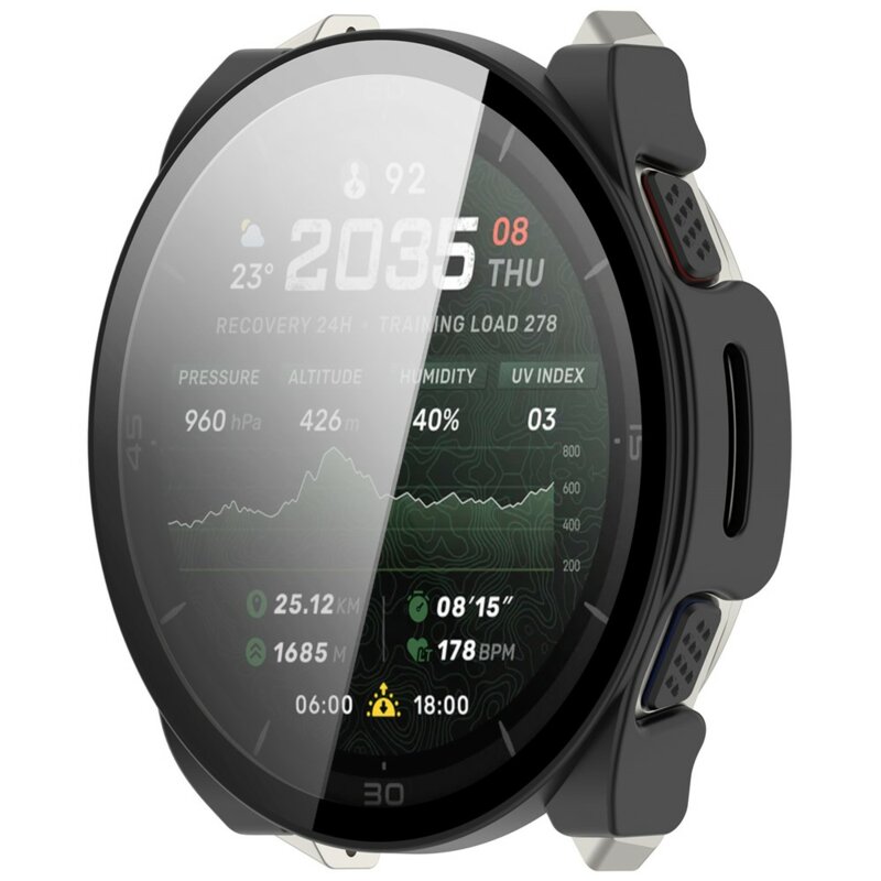[Pachet 360°] Husa + folie Amazfit Cheetah 2 Ultra Techsuit Defense, negru