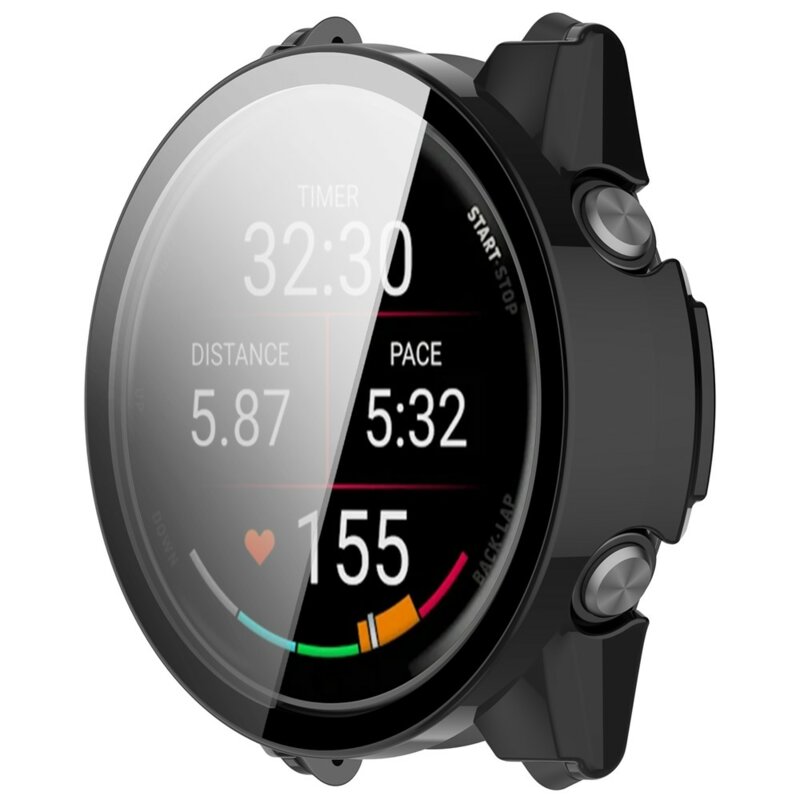 [Pachet 360°] Husa + folie Garmin Forerunner 70 Techsuit Defense, negru