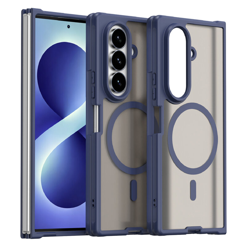 Husa Samsung Galaxy Z Fold8 Ultra Techsuit HaloFrost II MagSafe, bleumarin