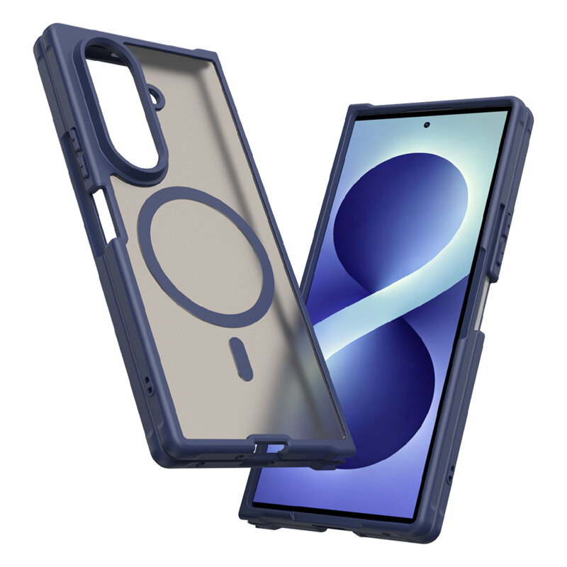 Husa Samsung Galaxy Z Fold8 Ultra Techsuit HaloFrost II MagSafe, bleumarin