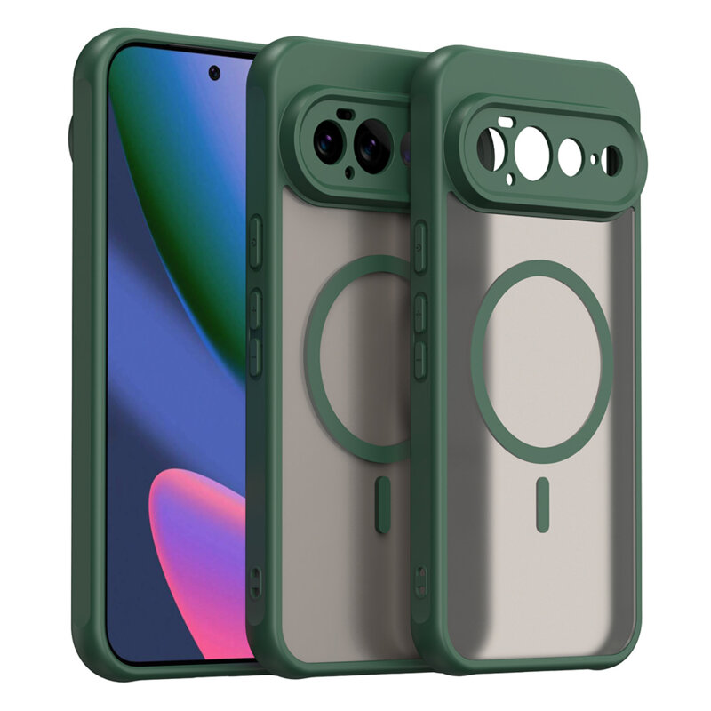 Husa Google Pixel 11 Pro XL Techsuit HaloFrost II MagSafe, verde