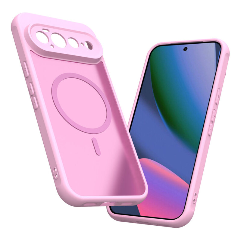 Husa Google Pixel 11 Pro XL Techsuit HaloFrost II MagSafe, roz