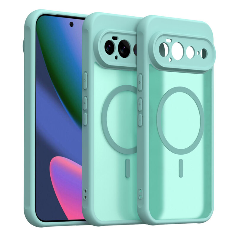 Husa Google Pixel 11 Pro XL Techsuit HaloFrost II MagSafe, verde menta