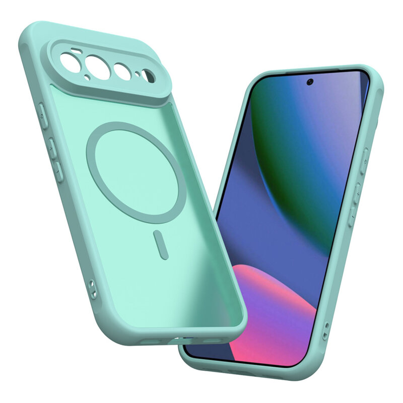 Husa Google Pixel 11 Techsuit HaloFrost II MagSafe, verde menta