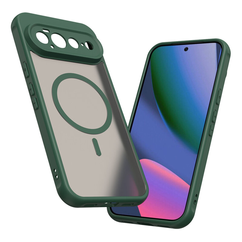 Husa Google Pixel 11 Techsuit HaloFrost II MagSafe, verde