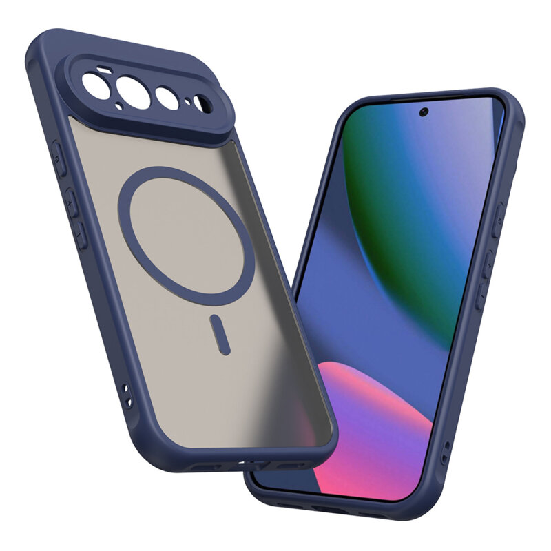 Husa Google Pixel 11 Techsuit HaloFrost II MagSafe, bleumarin